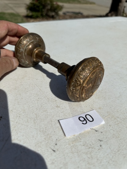 Antique Door Knob/Ornate Brass