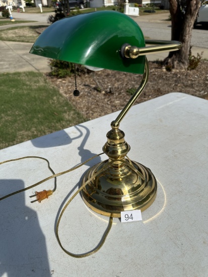 Green Shaded Table Lamp