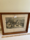 Framed Art Piece/American Homestead Winter