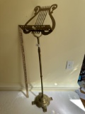 Vintage Brass Lyre Music Stand Lectern (Adjustable Height)