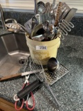 Box Lot/Utensils in Sugar Bowl