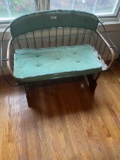 Vintage Late Victorian Spindal Bow Back Wagon Seat with Iron Frame (Local Pick Up Only)