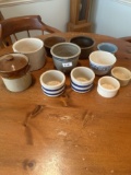 Box Lot/Pottery Pieces, (Roseville, England, ETC), Crock Cannister, ETC