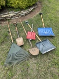 Box Lot/Hand Tools, Shovels, Rake, ETC (Local Pick Up Only)