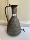 Large Vintage Turkish Copper Water Pitcher/Dispenser (Heavy)