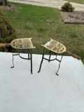 (2) Metal Planter Stands