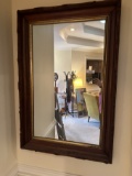 Vintage Victorian Walnut Fancy Carved Ogee Mirror with Gold Liner (Local Pick Up Only)