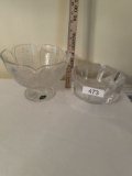 Vintage Shannon Crystal Cut Glass & Glass Bowl
