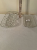 Vintage Cut Glass Serving Trays