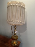 Vintage Brass & Glass Décor Table Lamp (Local Pick Up Only)