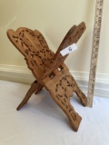 Vintage Hand Made Wooden Book Stand/Folding Bible Holder