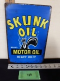Metal Sign Skunk Oil Motor Oil
