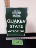 Metal Sign Quaker State Oil
