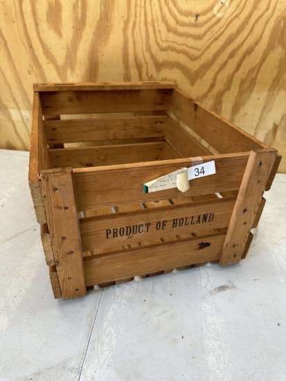 Vintage Product of Holland Décor Crate with Lid
