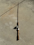 Vintage Pflueger Rocket No. 1355 Reel with Wooden Rod