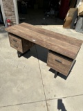 Large Wooden 3 Drawer Desk (Local Pick Up Only)