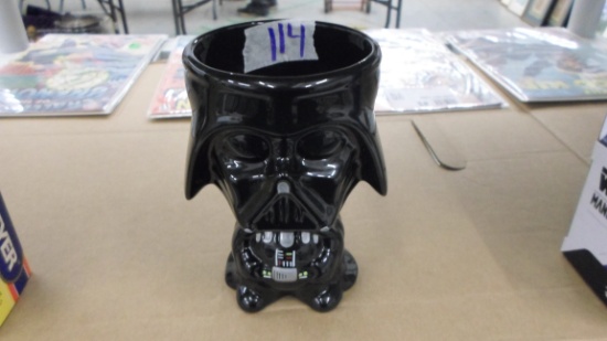 darth vader cup, glass cup hand painted