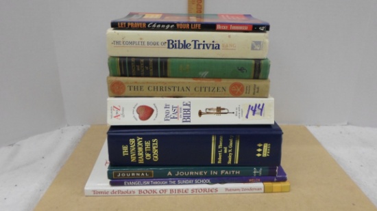 christian books, large lot includes triva, facts and story books