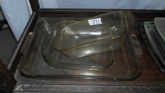 glass baking dishes, by anchor 3 total