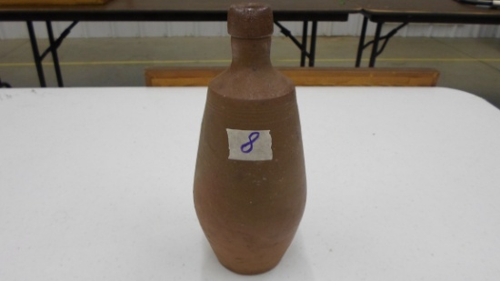 early european stoneware spirit bottle, made in portugal