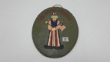 4th of july decor, God bless america with uncle sam wall hanging