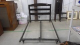 twin bed, metal frame can go up to full size with a twin head board