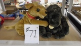 plush toys, dirty dog battery powered toy and Dan Dee gorilla with tags