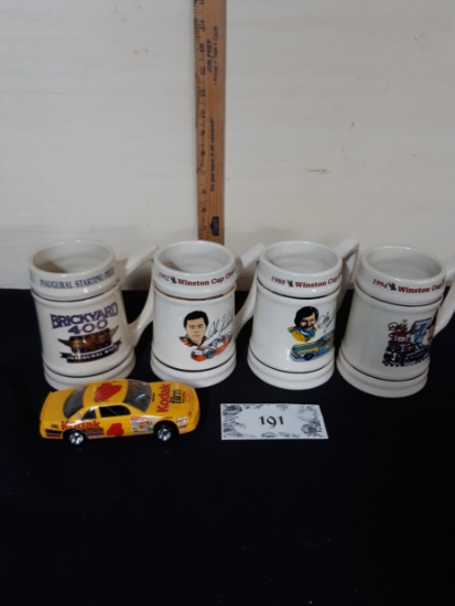 Nascar Mugs, Winston Cup 80,94,92, BrickYard 400 Inaugural, Model Car