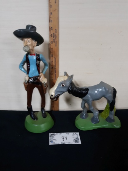 Ceramic Cowboy and Horse