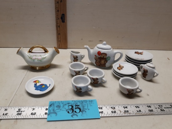 Vintage Salt and Pepper, Bear Mini Tea Set, saucer