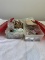 (2) Lidded Totes Full of Vintage Buttons, Other Buttons