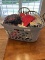 Clothes Hamper Full of Misc Length Cloth/Fabric