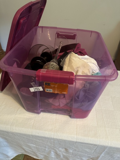 66 Qt Latch Box Full of Misc Décor Items (Local Pick Up Only)