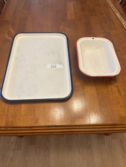 (2) Enamel Plated Items