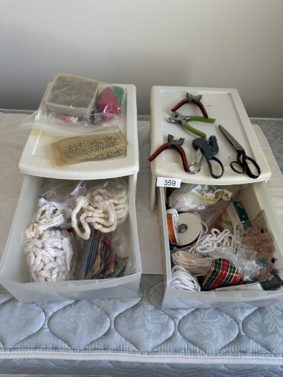 (2) Drawers Full of Misc Sewing Tools, Hobbie Tools, ETC