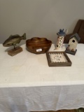 Box Lot/Misc Wooden Décor Pieces, ETC