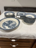 Box Lot/Currier & Ives By ROYAL China Pieces