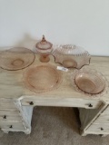 Box Lot/Vintage Pink Depression Glass