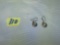 vintage rose quartz and sterling Soma brand earrings, 4.1g total