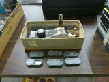vintage buttonholer, in original box with attachments made by Greist brand