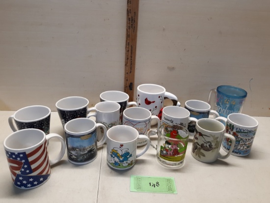 Coffee Cup Lot, Garfield, Smurf and more