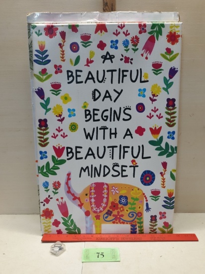 Wall Art, Beautiful Day Begins With A Beautiful Mindset"