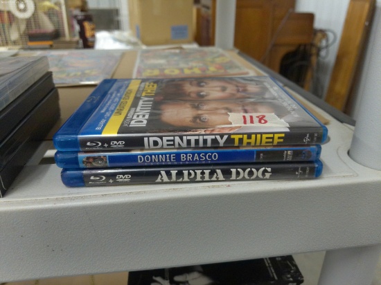 blu-ray movies, lot of 3 popular films