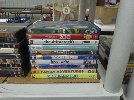 kids and family dvds, lot of 10 includes 2 boxsets for a total of 18 movies