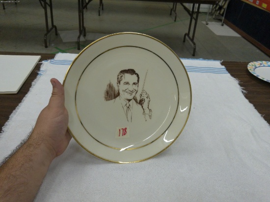 vintage collector plate, lawrence welk's 76th birthday plate from march 11 of 1979