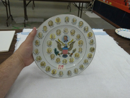 vintage collector plate, u.s. presidents plate from 1977 made in japan