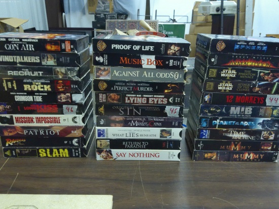 thriller vhs movies, lot of great titles some very hard to find