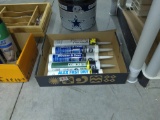caulking, 3 new tubes also includes a new tube of concrete and a tube of paneling adhesive