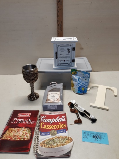 Misc Lot, Cook Books, Bracelet and more