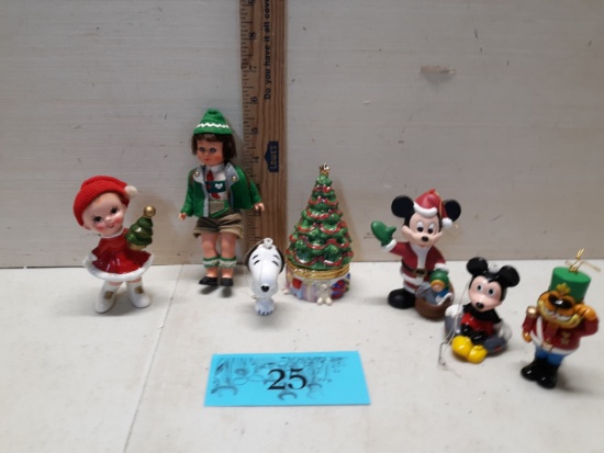 Christmas Lot, Mickey Mouse ornaments, Tree Trinket Box and more